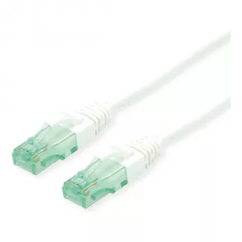 ROLINE RM Patchkabel Cat.6A UTP, weiß, 1 m
