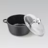 Maestro MR-4620C Topf mit Deckel 20 cm 2,1 l Schwarz