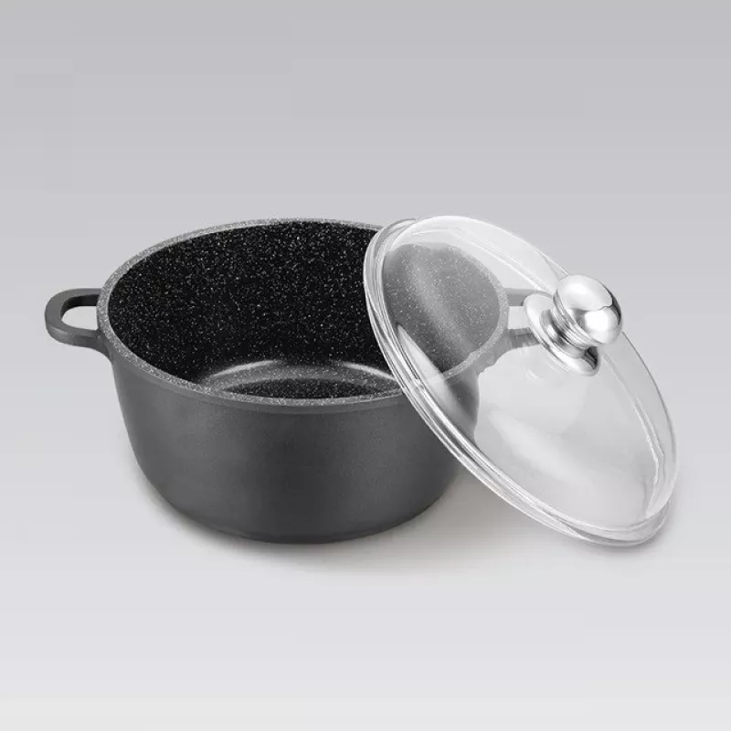 Maestro MR-4620C Topf mit Deckel 20 cm 2,1 l Schwarz