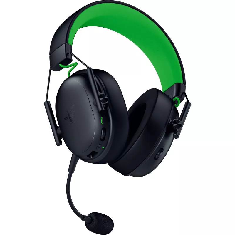 Headset Razer SchwarzShark V3 X HyperSpeed — Kabelgebunden & Kabellos (USB-A, Bluetooth), Ohraufliegend, 20–28 kHz, 270 g, Schwarz/Grün