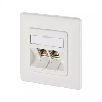 METZ CONNECT BTR E-DAT Modul 8/8(8) UP - Anschlussdose, Unterputz - RJ-45 X 2 - Reinweiß, RAL 9010 (1309121002-E)
