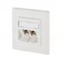 METZ CONNECT BTR E-DAT Modul 8/8(8) UP - Anschlussdose, Unterputz - RJ-45 X 2 - Reinweiß, RAL 9010 (1309121002-E)