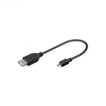 Wentronic Goobay USB 2.0 Hi-Speed Adapter, USB 2.0-Buchse (Typ A), 0,2 m - USB 2.0-Buchse (Typ A) > USB 2.0 Micro-Stecker (Typ B) (95193)