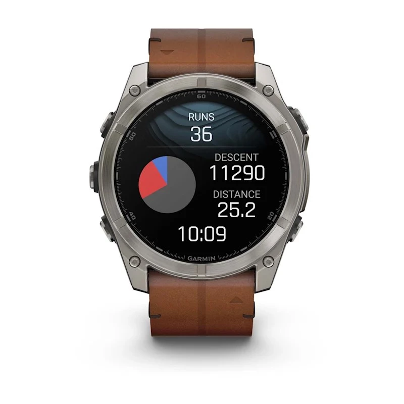 Garmin Fenix 8 3,56 cm (1,4) AMOLED 51 mm Digital 454 x 454 Pixel Touchscreen Titan Wi-Fi GPS (Satellit)