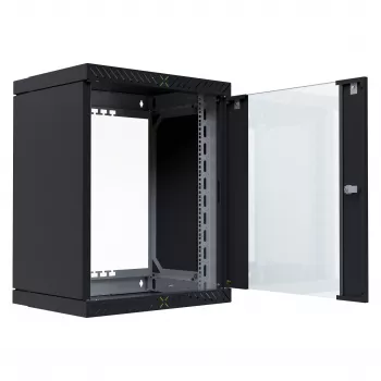 EFB Elektronik 19 gehäuse X-Rack mit Glastür 400-600mm schwarz - Wandgehäuse (WGX-1506TS.G1)