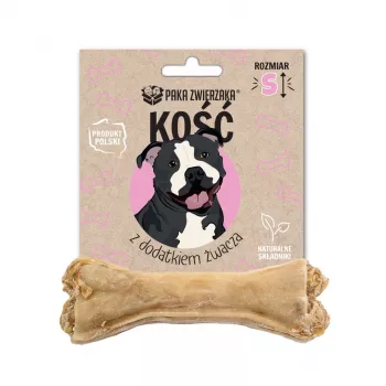 Hundekauknochen PAKA ZWIERZAKA 10 cm, Kuttelzusatz, 35 g, hypoallergene Rindfleisch-Zahnpflegeleckerli
