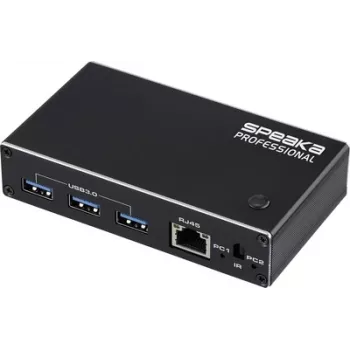 SpeaKa Professional HDMI 2.1 schlank KVM 2X1 USB3.0+IR, Schwarz HDMI-Switch HDMI 3840 x 2160 Pixel (SP-13724440)