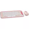 Logitech POP Icon Combo - Tastatur-Maus-Set - Kabellos - Bluetooth LE - QWERTY - US International - rosé, Off-White (920-013142)