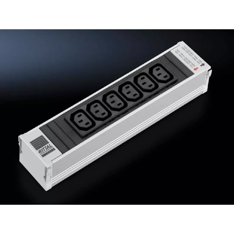Rittal 48,30cm (19) Netzwerkschrank-Steckdosenleiste IEC-Gerätesteckdose C13 10A 7856.080 (7856.080)