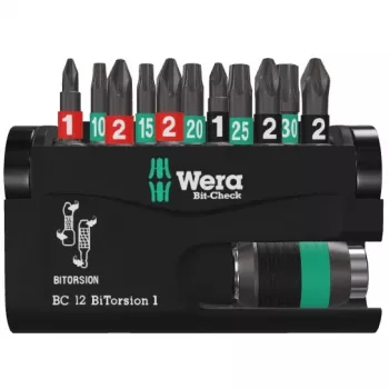 Schraubendreher-Bitsatz Wera Bit-Check 12 BiTorsion 1 SB