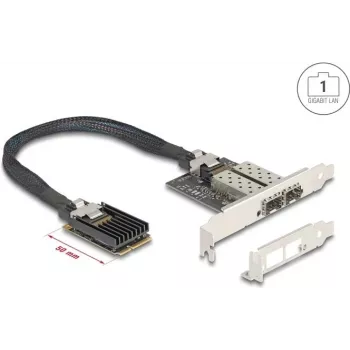 Netzwerkadapter DELOCK Mini PCIe I/O 95281 mit 2× SFP Gigabit LAN