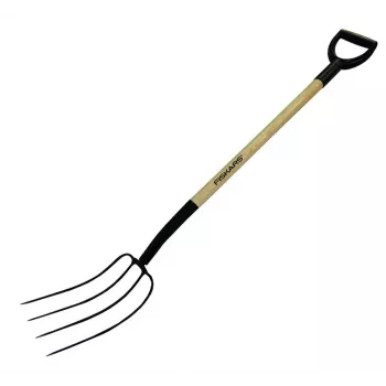 Gartenforke Fiskars Holzstiel, 4 Zinken, Modell 250