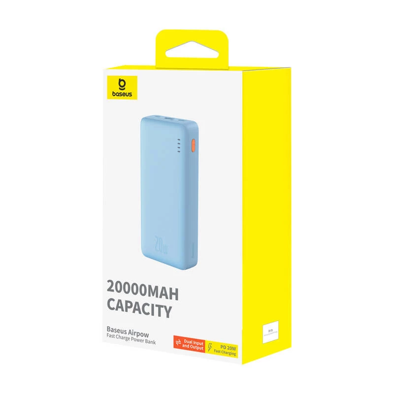 Baseus Airpow Lithium-Polymer (LiPo) 20000 mAh Blau