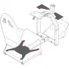 Lautsprecherhalterung RaceRoom 75105090 für Logitech Z323, Schwarz