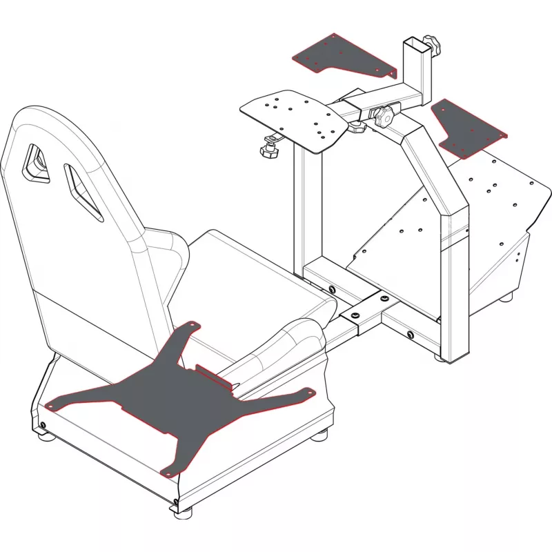 Lautsprecherhalterung RaceRoom 75105090 für Logitech Z323, Schwarz