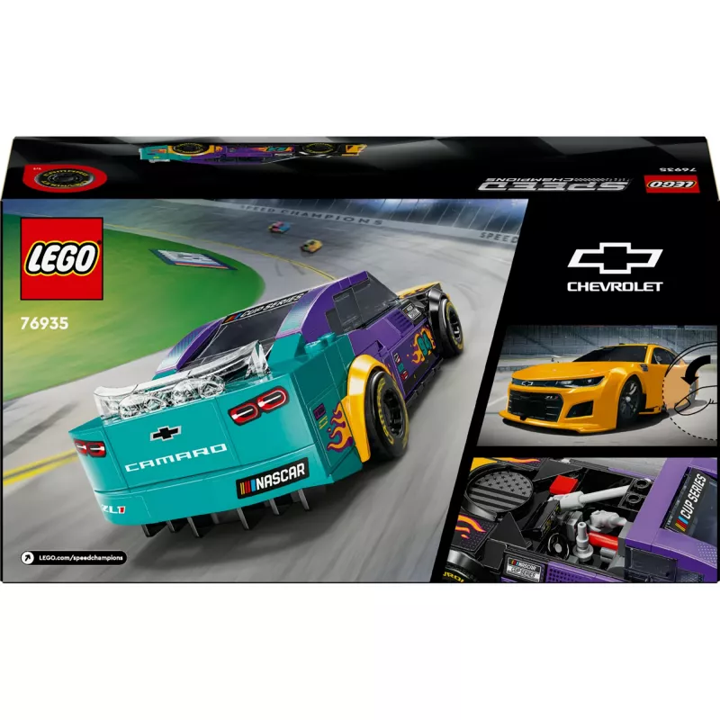 Konstruktionsspielzeug LEGO Speed Champions 76935 NASCAR Next Gen Chevrolet Camaro ZL1, 328 Teile, 1 Minifigur, Alter 9+