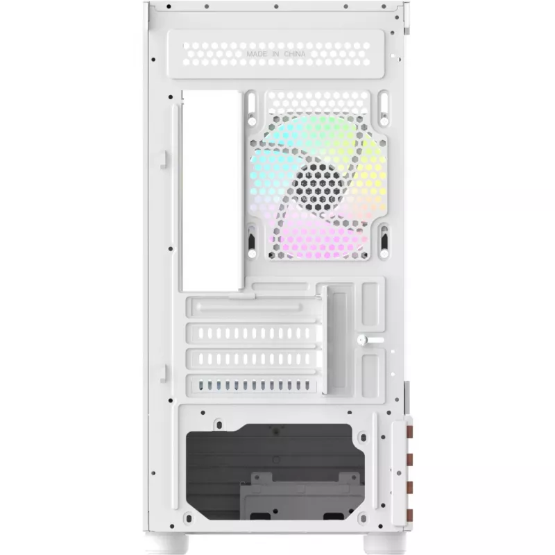 PC Micro Tower Gehäuse THERMALTAKE View 170 WS ARGB Snow — Micro ATX, weiß, 2x120mm Seite, 1x120mm Rückseite, Netzteil unten, unterstützt 2,5 Zoll/3,5 Zoll