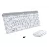 Logitech Slim Wireless Combo MK470 - Tastatur-Maus-Set - Funk - 2,4 GHz - Spanisch - Off-White (920-009199)