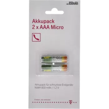 Wiederaufladbare Batterie Telekom AAA 1,2V 850mAh, Nickel-Metallhydrid