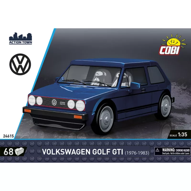 Cobi Volkswagen Golf GTI (1976–1983) Bausatz, blau, 1:35, 68 Teile