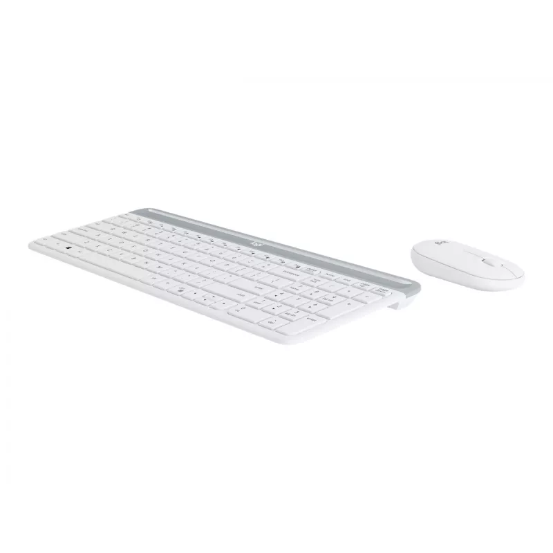 Logitech Slim Wireless Combo MK470 - Tastatur-Maus-Set - Funk - 2,4 GHz - Spanisch - Off-White (920-009199)