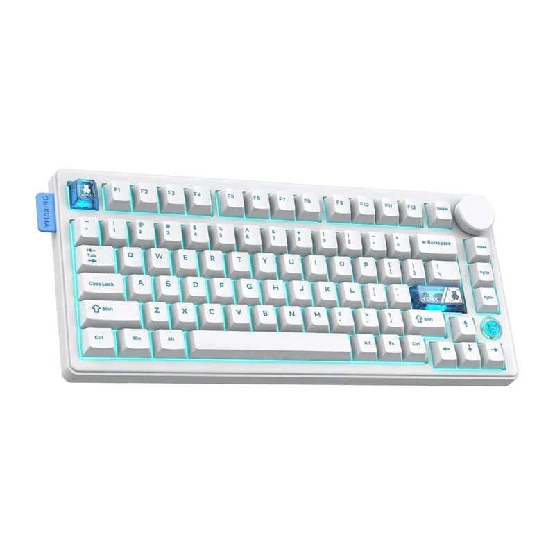 Bluetooth-Tastatur im mechanischen Stil Onikuma MT706 weiß — kabellose Bluetooth-Konnektivität, kompaktes Layout