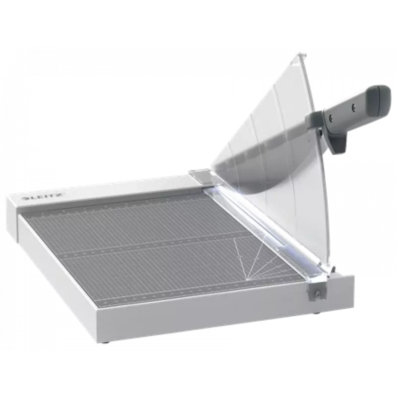 Leitz Precision Home Office Papierschneider A4, 10 Blatt, manuelle Klemmung, Edelstahl, A4, 80 g/m², Anthrazit