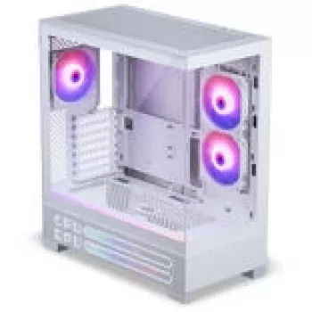 PHANTEKS XT View Matrix PC-Gehäuse, Midi-Tower, E-ATX, Temperglas, Matrix LED - Weiß (PH-XT523VM1_DWT01)