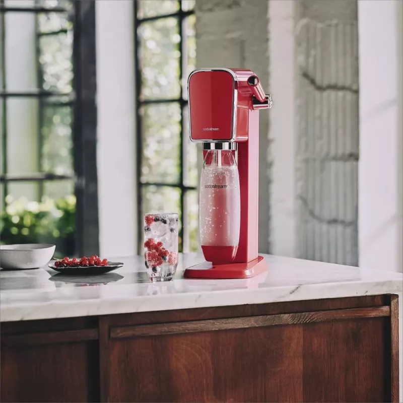 Soda Maker SodaStream Art Mandarin Red 1L Karbonisierflasche