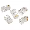Modularstecker 8P8C für feste LAN-Kabel CAT5, UTP, 10 Stk. pro Beutel | Modularer 8P8C RJ45-Stecker, 30µ” vergoldet, 3-zackige Innenkontakte für feste LAN-Kabel