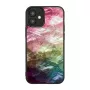 Schutzhülle iKins für Apple iPhone 12 mini – Wasserblumen-Design, schwarz