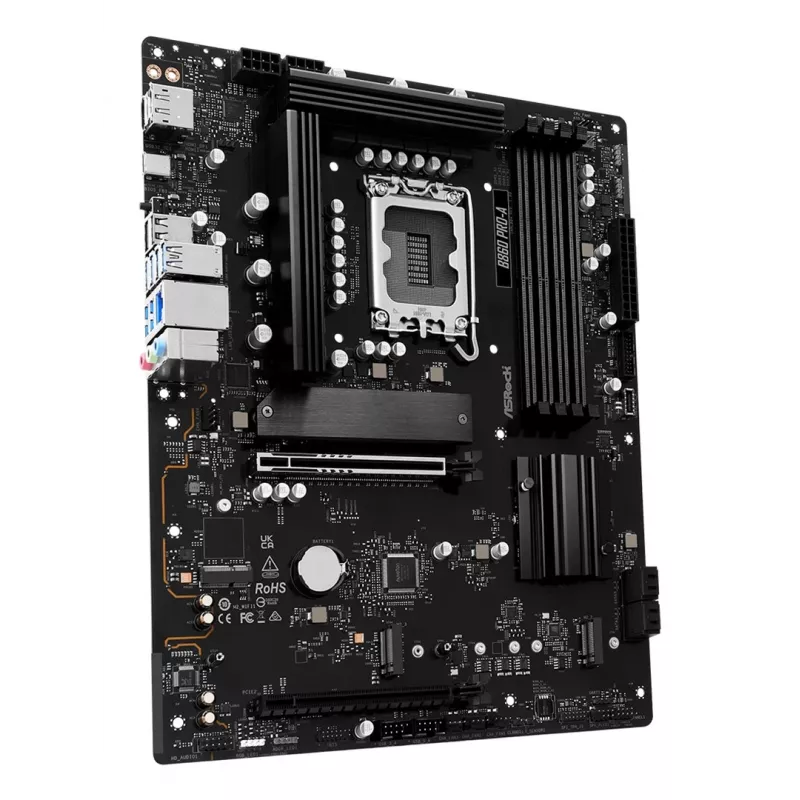 Mainboard ASRock B860 Pro-A — Intel B860 ATX, LGA 1851, DDR5, 4x DIMM, 256GB, 2.5Gb LAN, 1x M.2, 4x SATA III