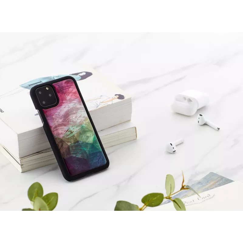 Schutzhülle für Smartphone iKins für iPhone 11 Pro mit Wasserblumen-Design, schwarz