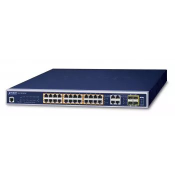 PLANET GS-4210-24PL4C - Switch - managed - 24 x 10/100/1000 (PoE+) + 4 x Combo Gigabit-SFP - Desktop, rack-mountable - PoE+ (440 W) (GS-4210-24PL4C)