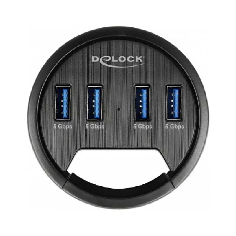 USB Hub DeLOCK 64153 Type-A 5000 Mbit/s Schwarz