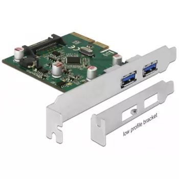 Delock PCI Express x4 Karte zu 2 x externem USB 3.1 Gen 2 Typ-A Anschluss (90298)