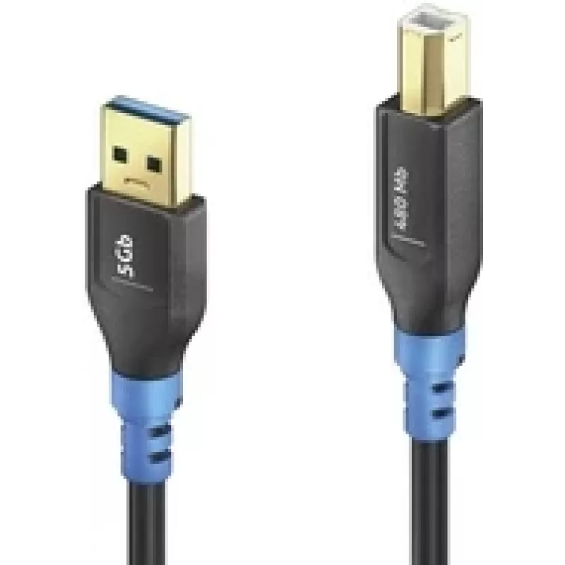 USB-Kabel PureLink FI-U200-020 2 m USB A USB B Schwarz Blau