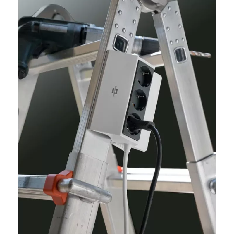 Brennenstuhl 1150070, 3 m, 3 AC-Ausgänge, Innenbereich, IP20, Anthrazit, Weiß, 16 A