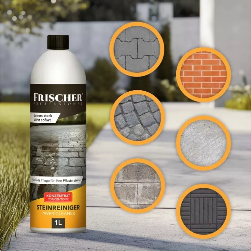 Reiniger für Pflastersteine und Naturstein FRISCHER 1000 ml konzentrierte Formel