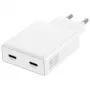 Charger PDPlug Dual 65W GaN 2xUSB-C weiß