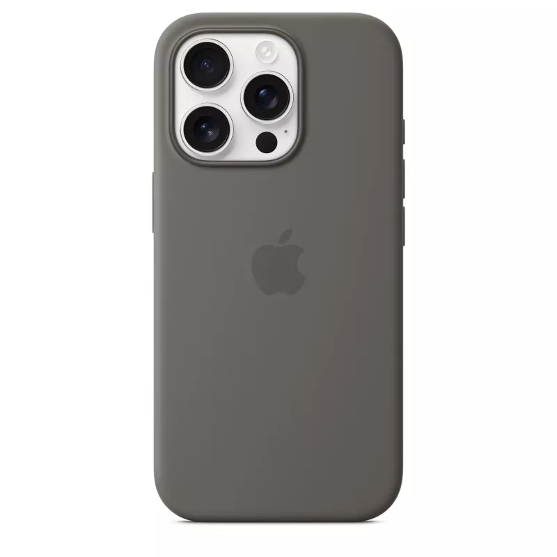 Apple iPhone 16 Pro Silikon Case mit MagSafe - Steingrau