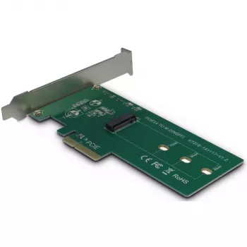 Inter-Tech KT016 PCIe-Adapter für M.2-PCIe-Laufwerke (Laufwerk M.2 PCIe, Host PCIe x4), Karte