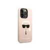 Karl Lagerfeld KLHMP14XSLKHLP iPhone 14 Pro Max 6.7 Hartschale Hellrosa / Hellrosa Silikon Karl inchs Head Magsafe