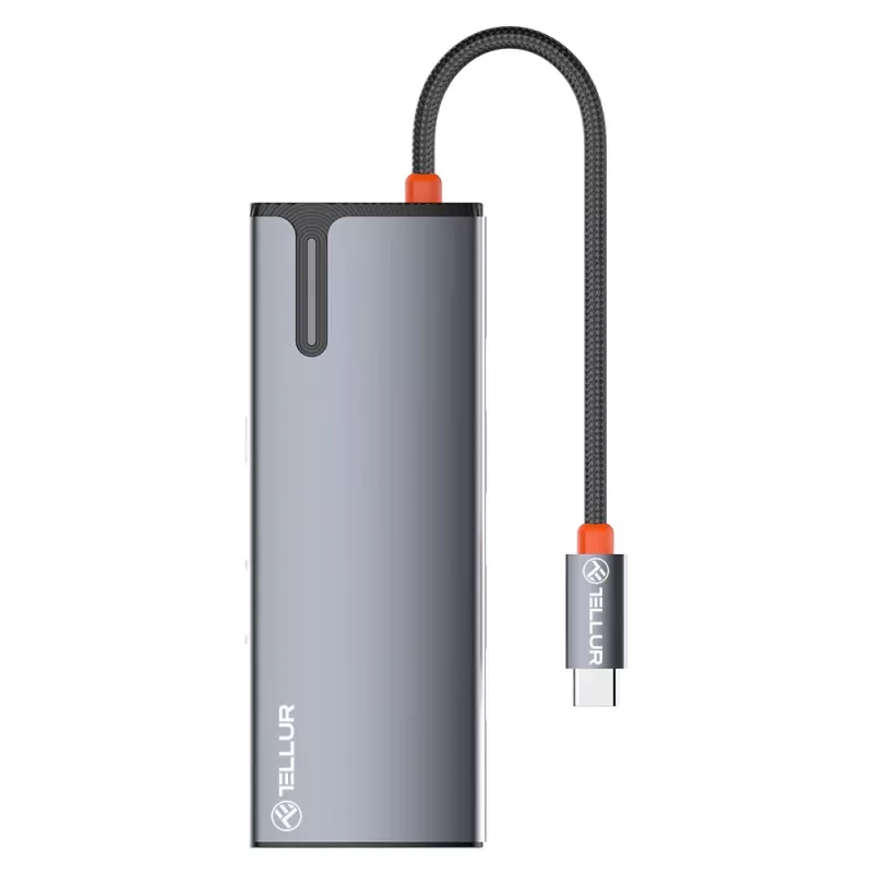 USB-C-Hub Tellur TLL321061 mit PD 3.0 100W, HDMI-Ausgang und 3× USB 3.0-Anschlüssen