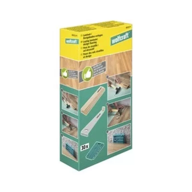Verlegewerkzeug Wolfcraft 6975000 für Laminat und Parkett, grau, 3er-Pack