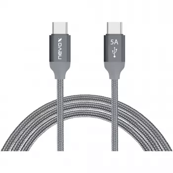 USB-Kabel Nevox 1654 USB 2.0 2 m USB C Grau Silber