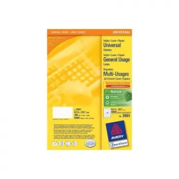 Avery Zweckform 3651 Universaletiketten 52,5 x 29,7 mm 100 Blatt Weiß