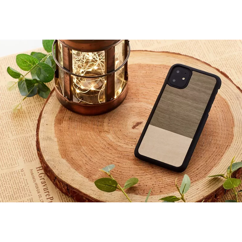 Smartphone-Hülle man and wood für iPhone 11 — schwarz, Schutzhülle