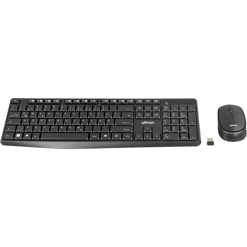 Ultron UMC300 Tastatur-Maus-Set – RF Wireless Deutsch Schwarz (364180)