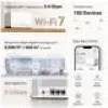 Mesh-System MERCUSYS Halo H27BE Dual-Band Wi‑Fi 6, 2er-Pack, 3x LAN, 3568 Mbit/s, interne Antennen, weiß